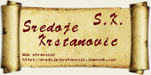 Sredoje Krstanović vizit kartica